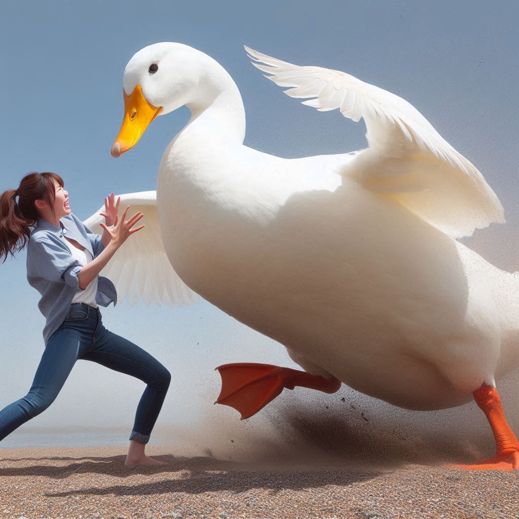 1 horse-sized duck